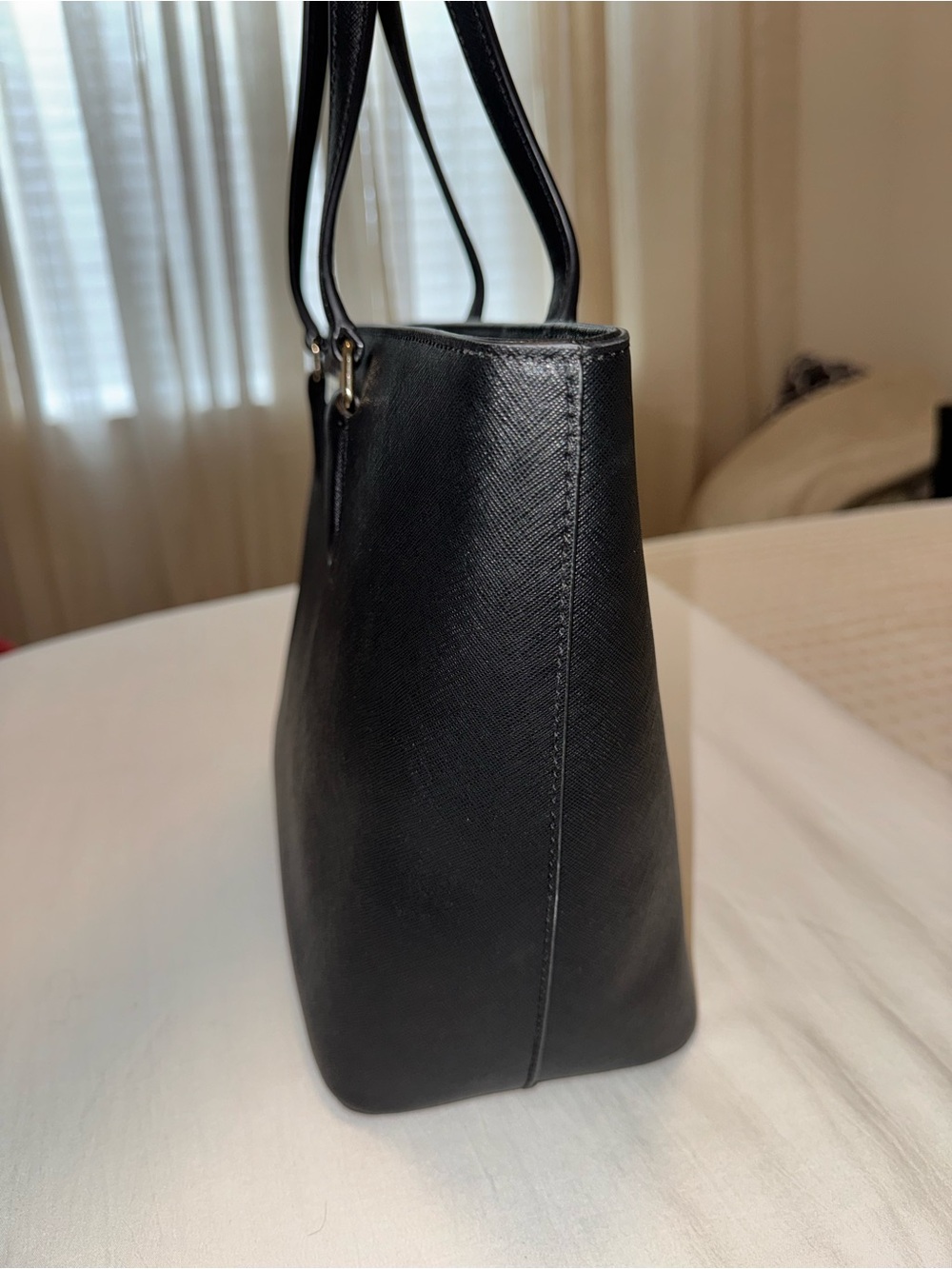 Kate Spade Black Saffiano Leather Tote With Dust Bag - Picture 9 of 10